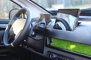 Moos im Cockpit des Sion bindet Feinstaub
